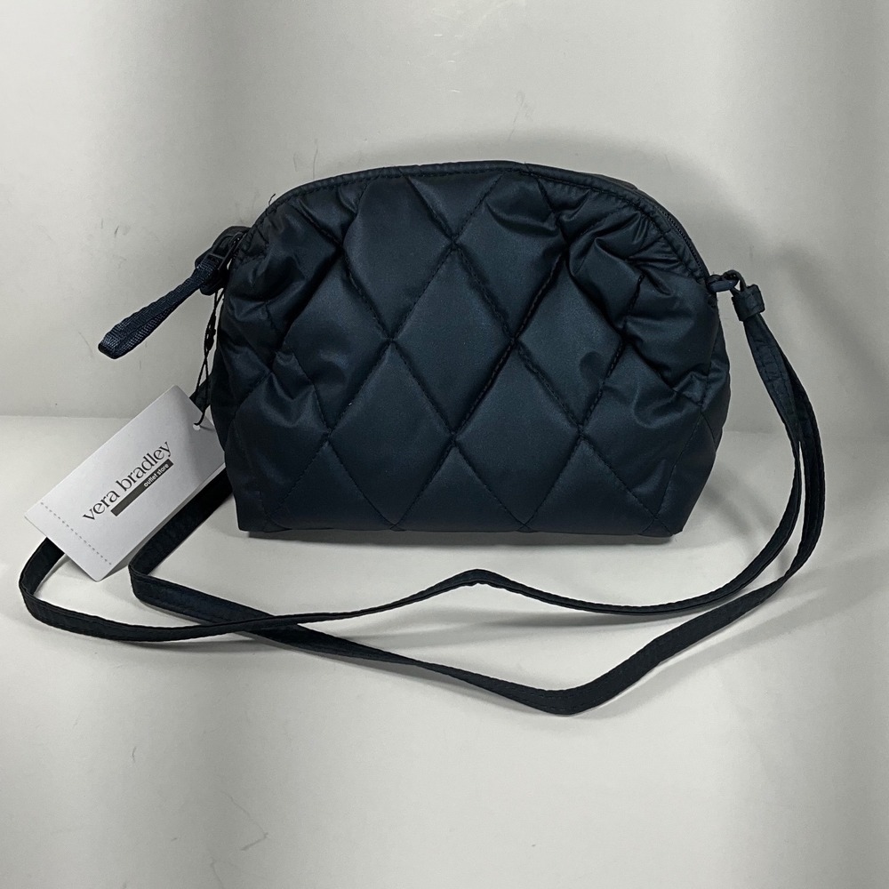 Vera Bradley Ultralight Camera Bag Crossbody Peacoat Blue Quilted Nylon NWT